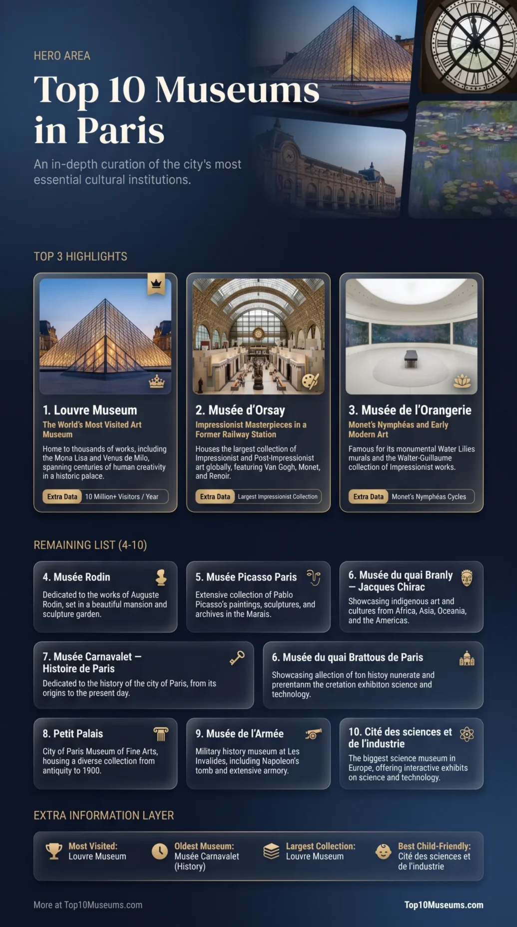 Tourists explore the top 10 museums in Paris, showcasing art, history, and culture.