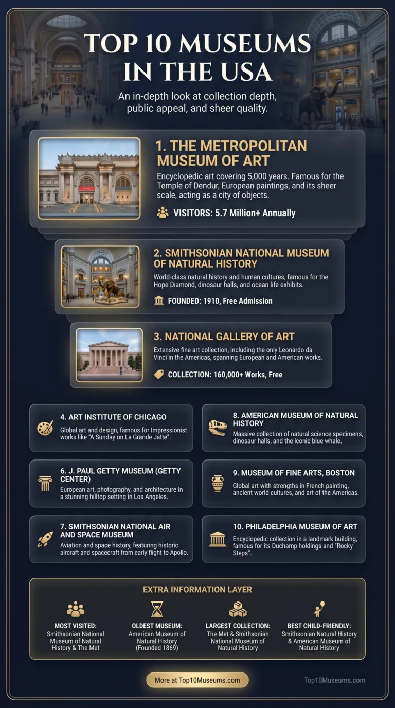 Top 10 Museums in the USA: Best Art, Science, Free, and Kid-Friendly Stops